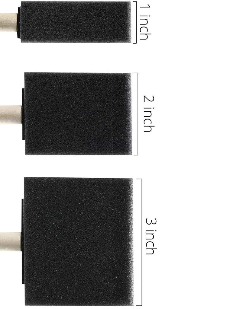 15 Foam Sponge Paint Brushes Set - Oytra