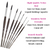 Oytra Artist Brushes Set 7 Round for Acrylic Oil Gouache Water Colour Painting