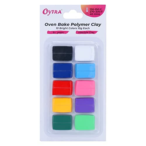 Oytra 11 Pieces Clay Tool Set for Polymer Clay Oven Bake 10 Bright Colors Combo