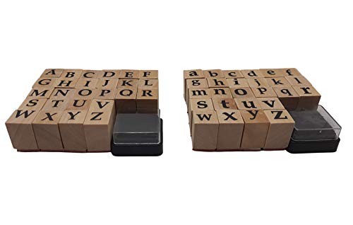 Alphabet Rubber Stamps Lower Upper Case for Journaling