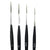 Fine Long Liner Brushes 4 Pcs Professional Synthetic Bristles for Fine Detailing & Painting for Acrylic Oil Watercolor & Gouache Drawing