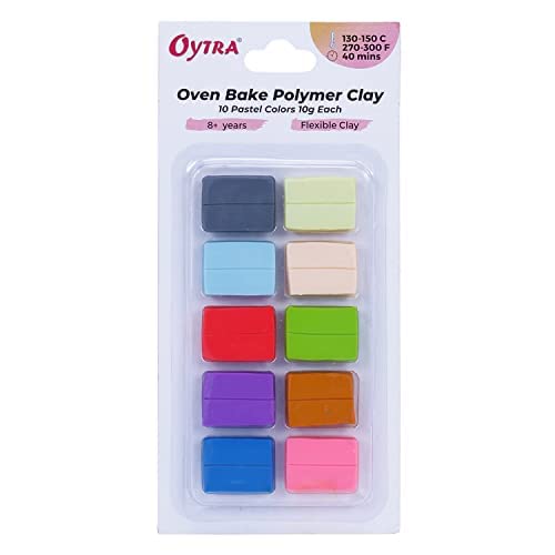 Oytra 11 Pieces Clay Tool Set for Polymer Clay Oven Bake 10 Pastel Colors Combo