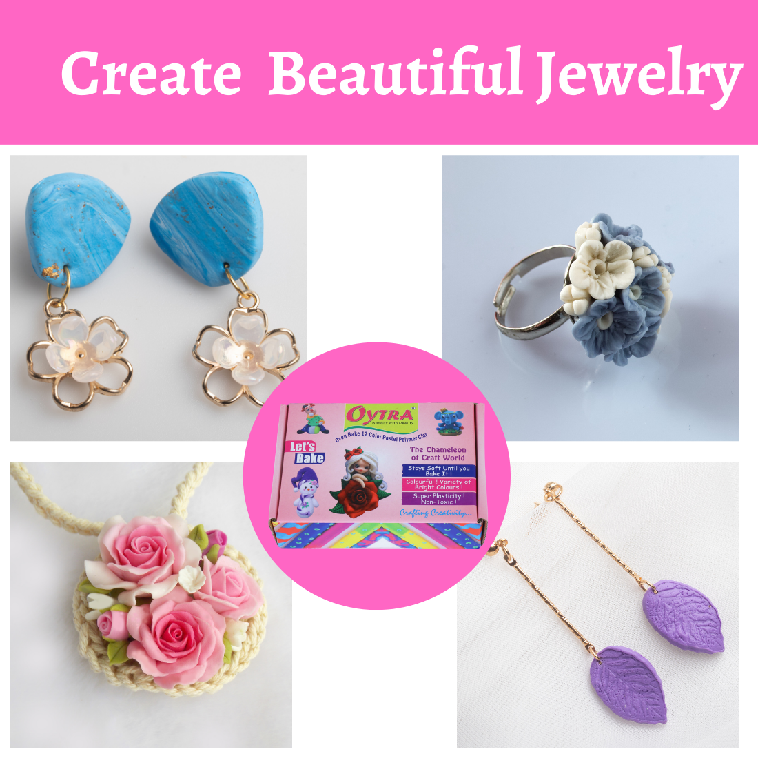 12 Color Pastel Polymer Oven Bake Clay