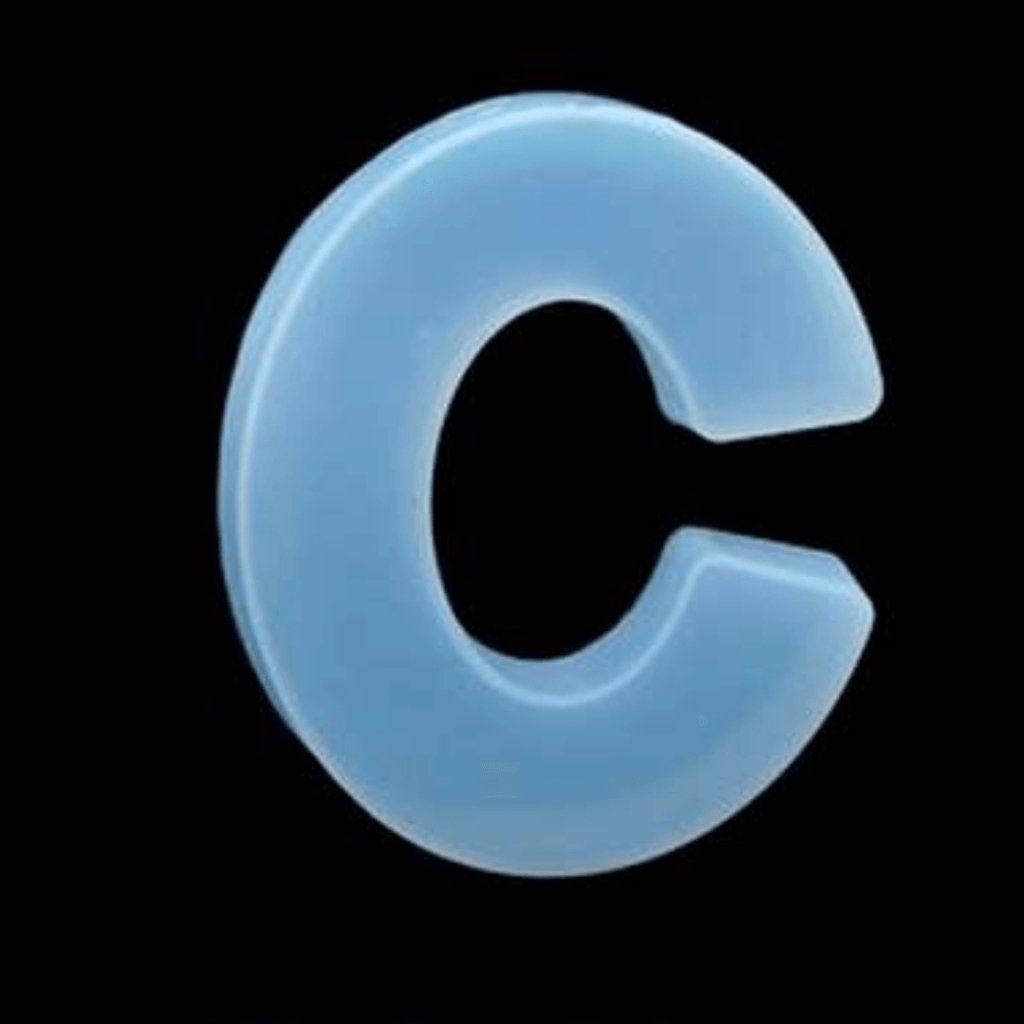 3D Silicone Resin Mould Alphabet C (4inch) - Oytra