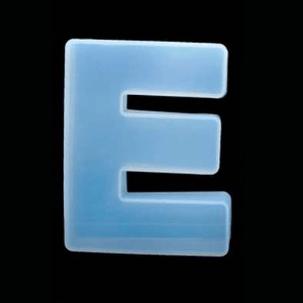 3D Silicone Resin Mould Alphabet E (4inch) - Oytra
