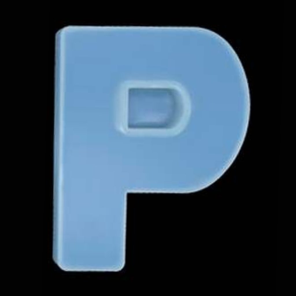 3D Silicone Resin Mould Alphabet P (4inch) - Oytra