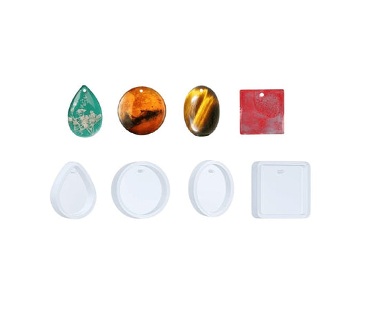 3D Silicone Resin Mould Earring 4 Pcs - Oytra