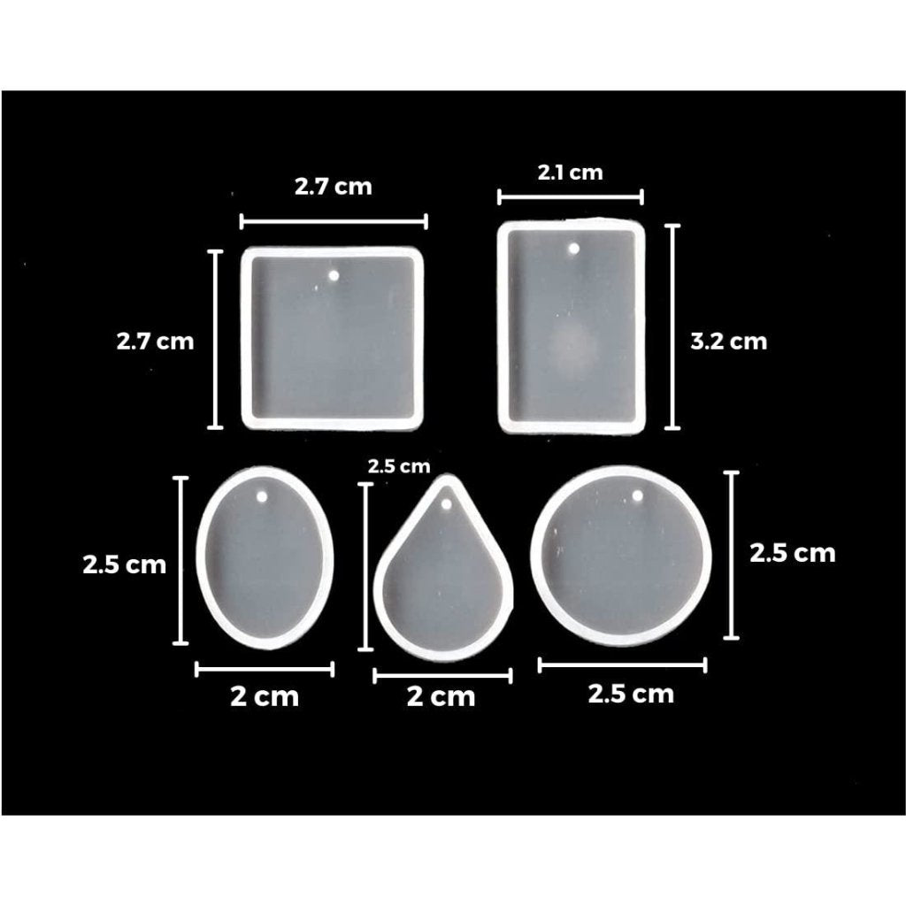 3D Silicone Resin Mould Earring 5 Pcs - Oytra