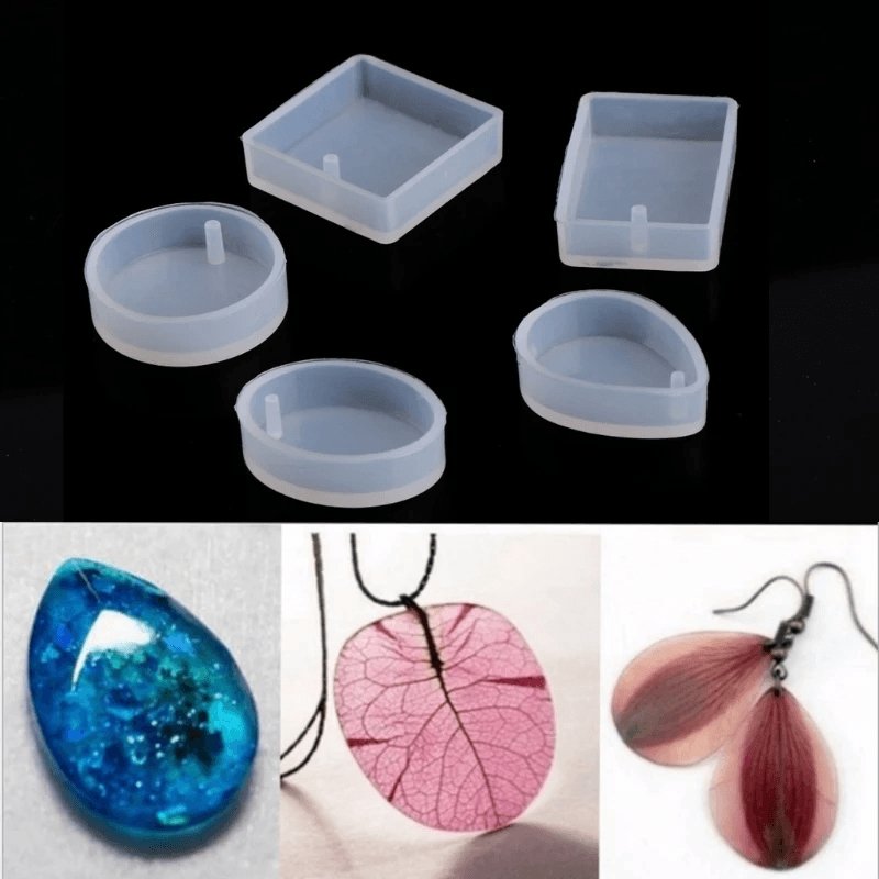 3D Silicone Resin Mould Earring 5 Pcs - Oytra