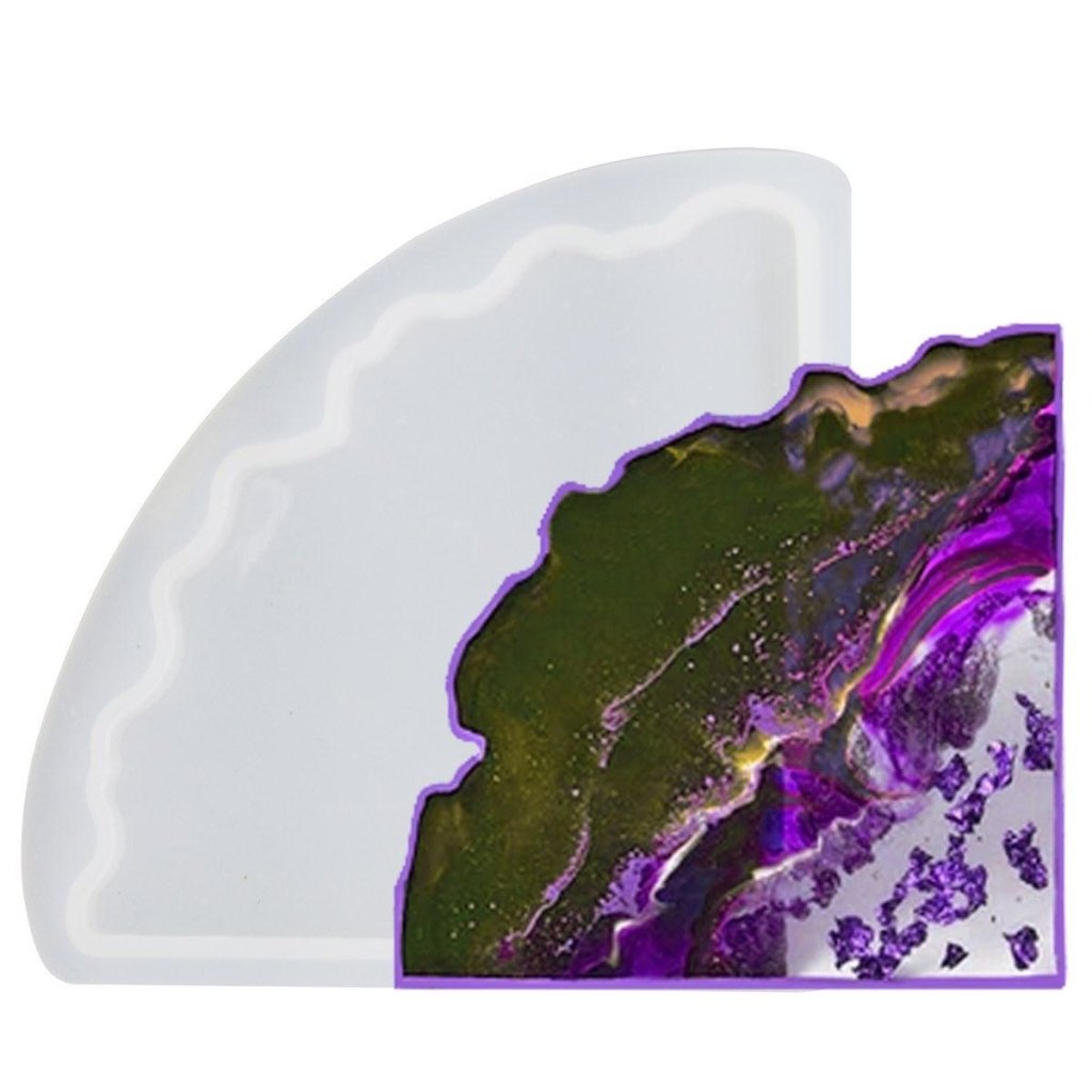 3D Silicone Resin Mould Geode Corner Triangle SMOA01 - Oytra