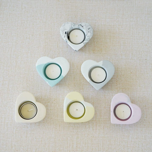 3D Silicone Resin Mould Heart Candle Holder - Oytra