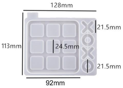 3D Silicone Resin Mould Tic Tac Toe SMTTT00 - Oytra