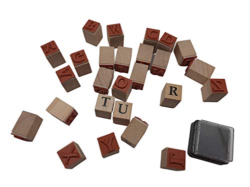 Alphabet Rubber Stamps Lower Upper Case for Journaling