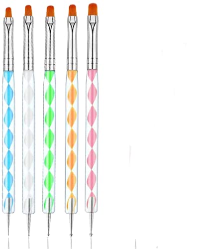 5 PCS Nail Art Brushes Dotting Pen Tools