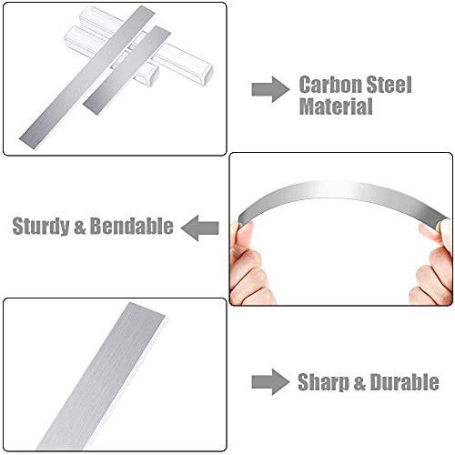 Oytra 4 Pieces Flexible Polymer Clay Cutters Carbon Steel Blade for Cutting Slicing Tools for DIY Craft Shaping Modelling Sculpting 8-inch and 4-inch