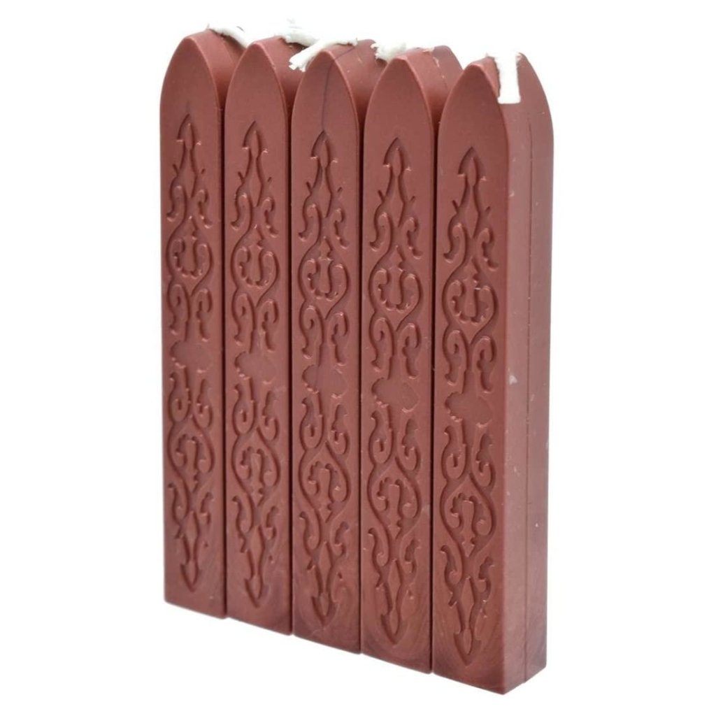 5 Piece Sealing Wax Sticks Set (COLONIAL RED) - Oytra