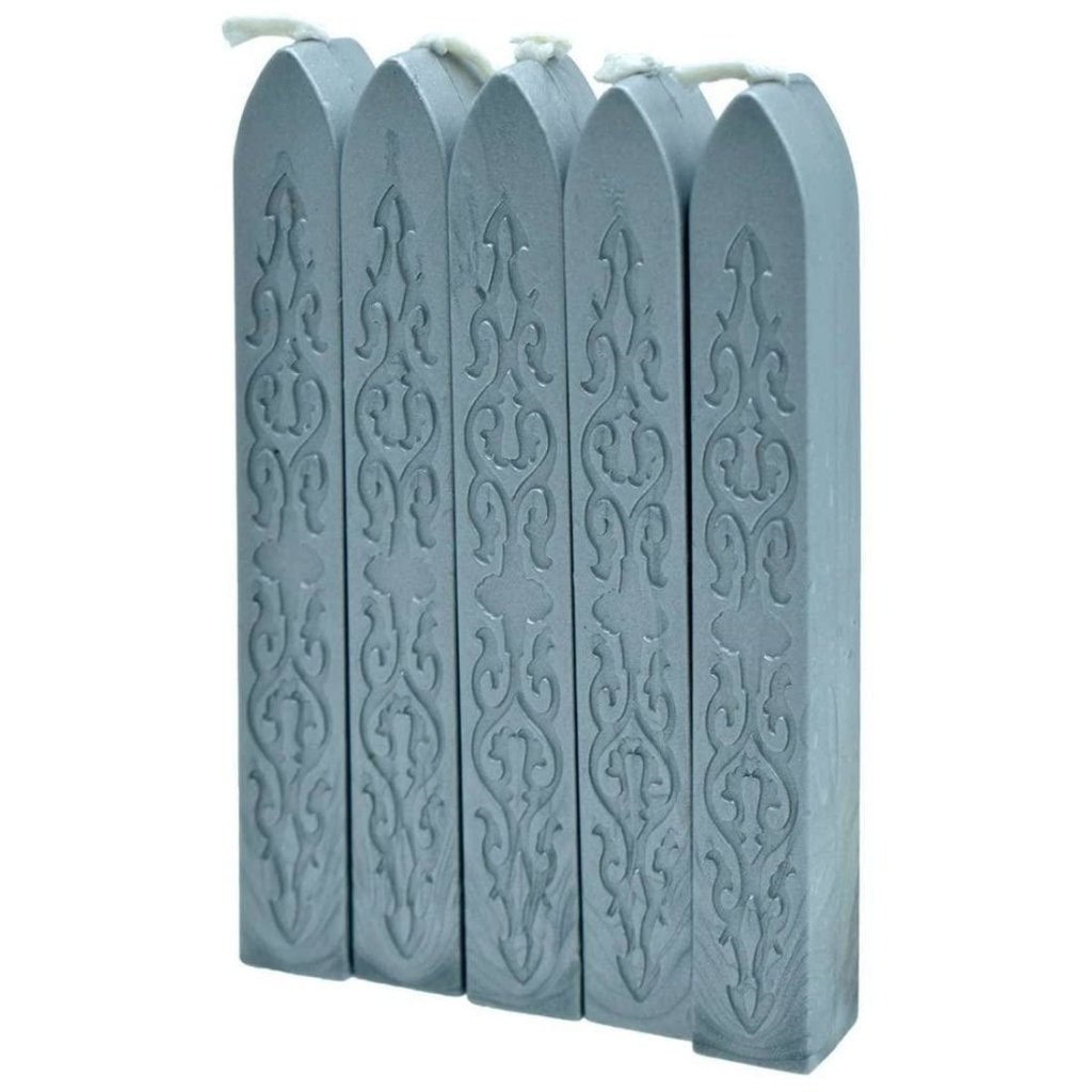 5 Piece Sealing Wax Sticks Set (SILVER) - Oytra