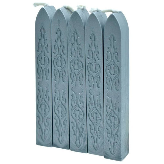 5 Piece Sealing Wax Sticks Set (SILVER) - Oytra