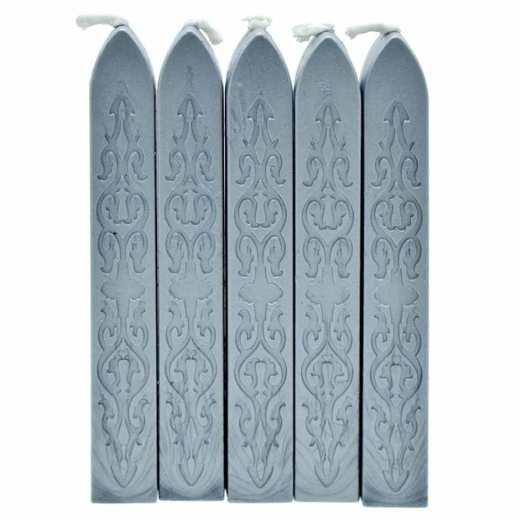 5 Piece Sealing Wax Sticks Set (SILVER) - Oytra