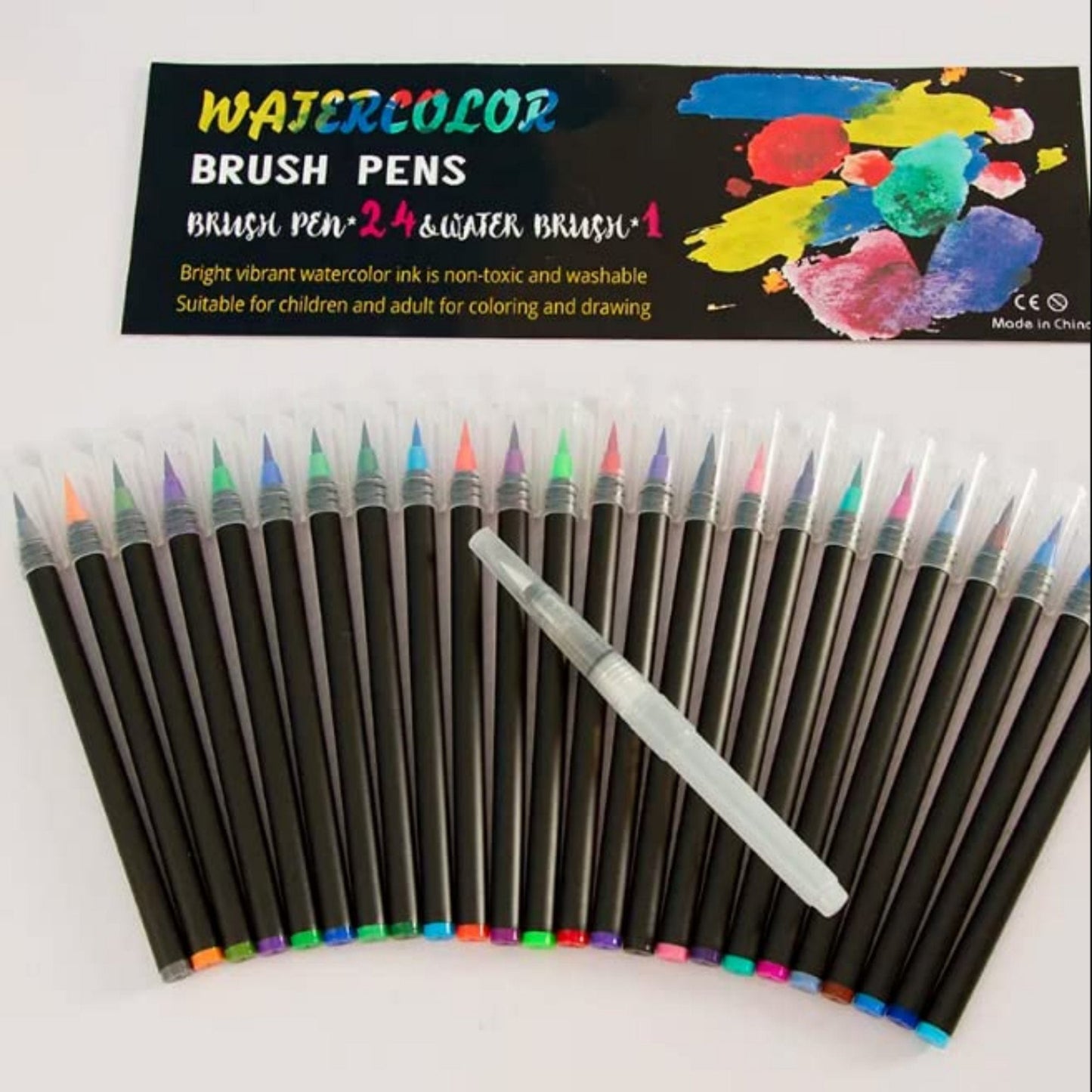 24 Watercolor Brush Pens Set