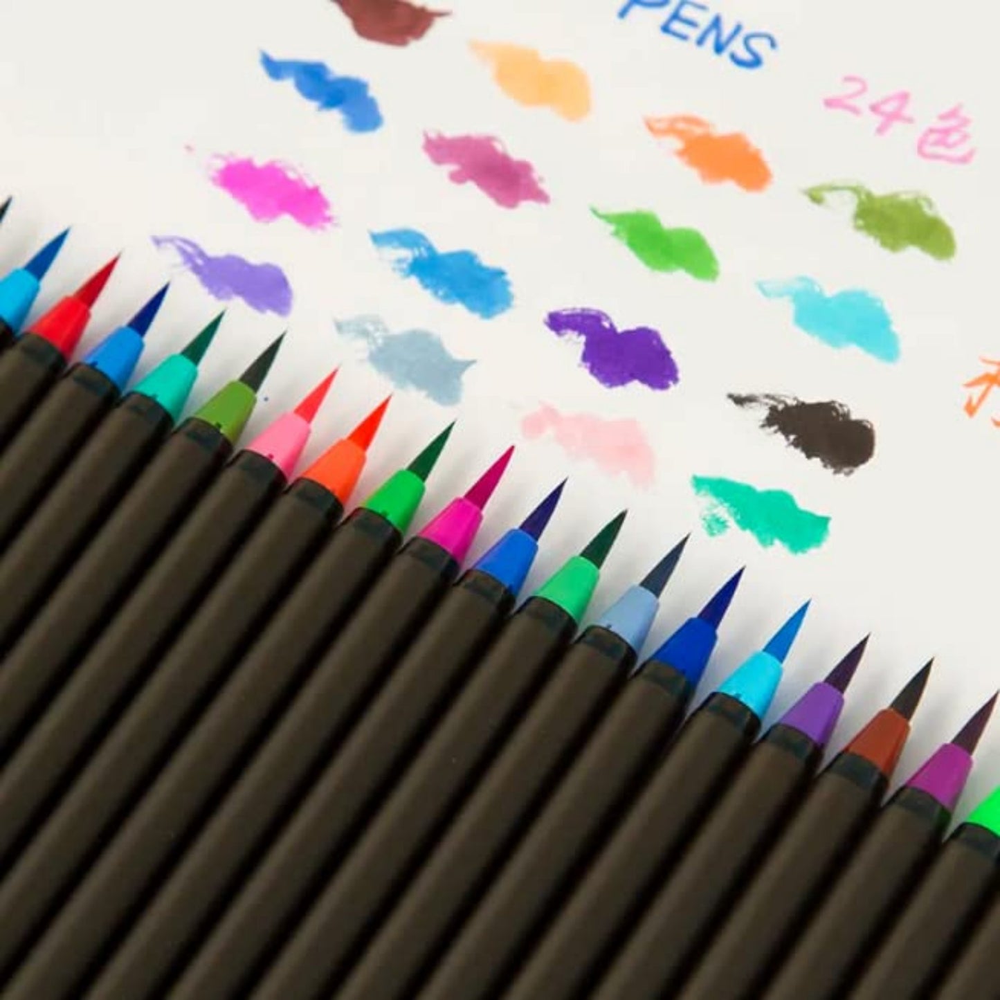 24 Watercolor Brush Pens Set