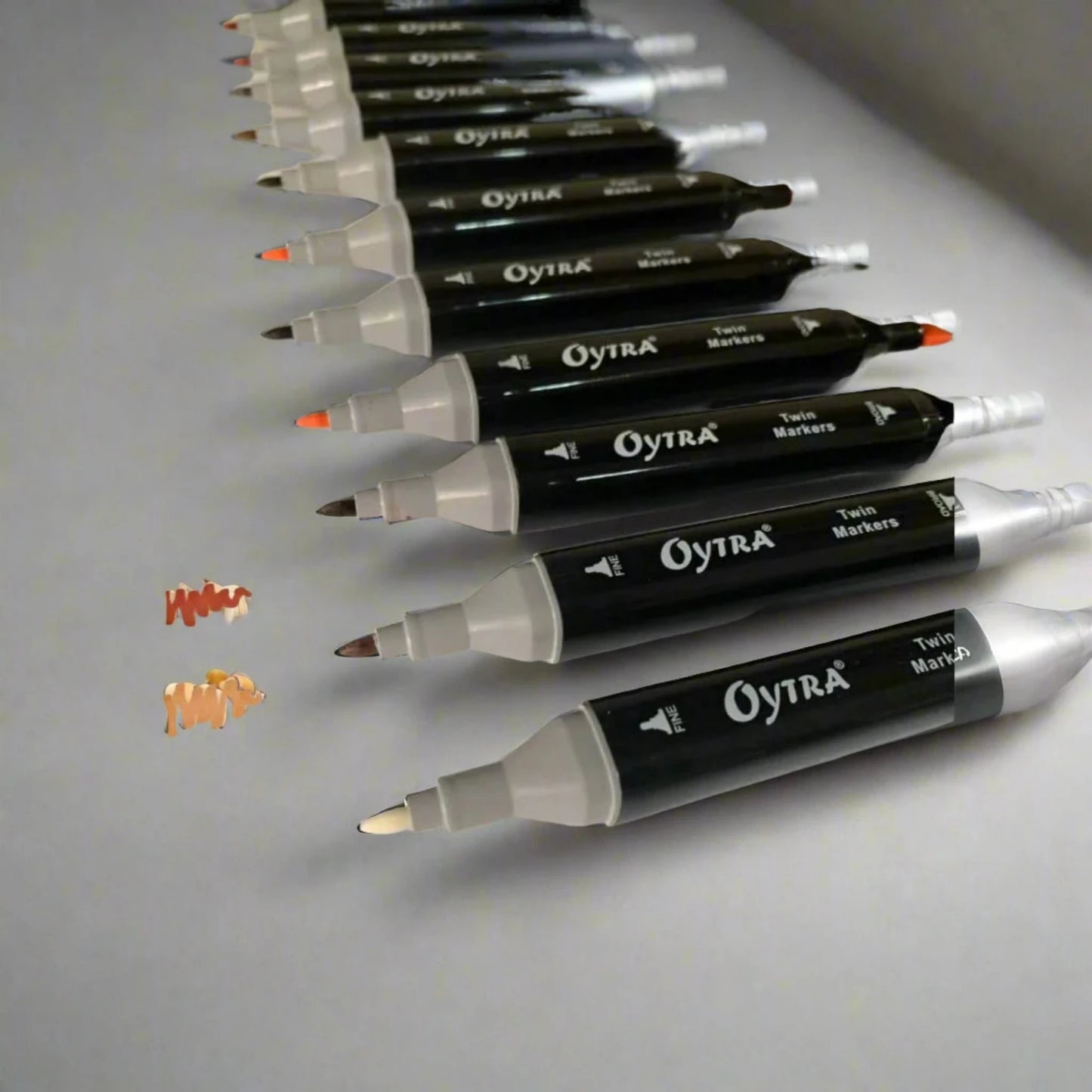 Dual Tip 12 Alcohol Markers Set