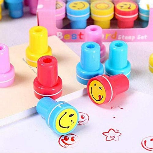 10 Piece/Set Smile Emoji Rubber Stamp for Students