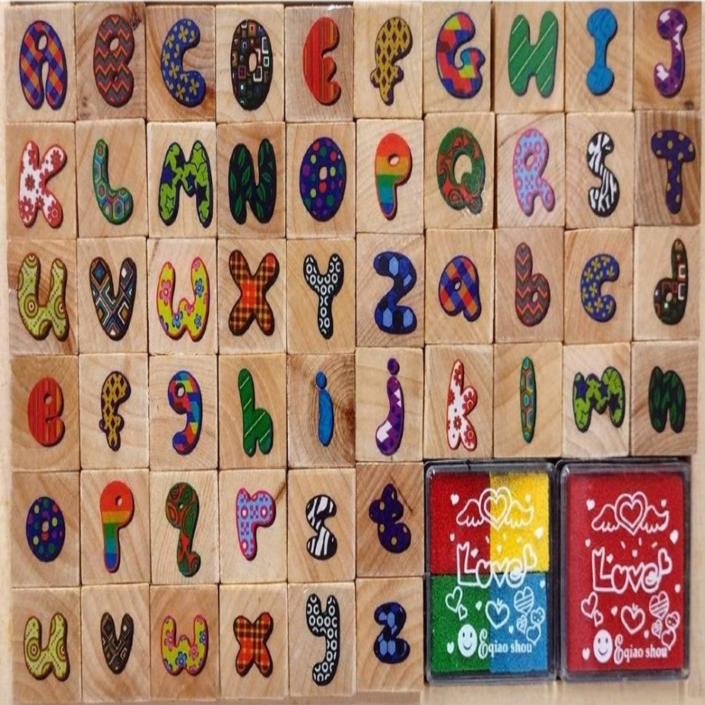 52 Letters Alphabet Fancy Rubber Stamps - Oytra