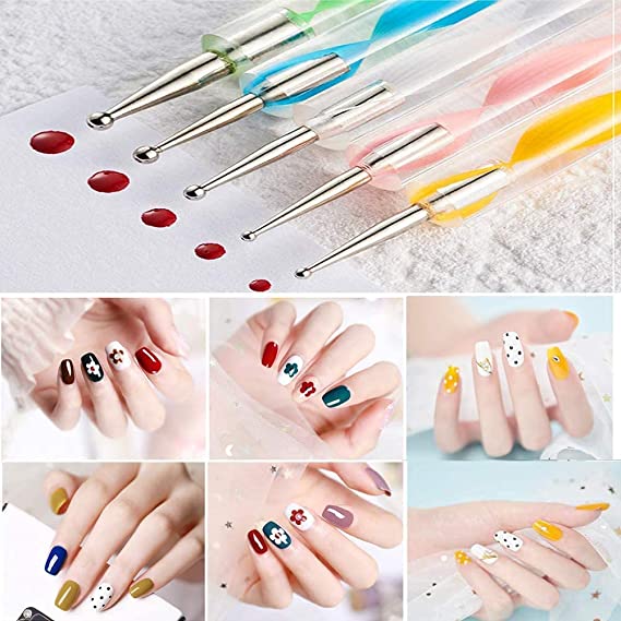 5 PCS Nail Art Brushes Dotting Pen Tools