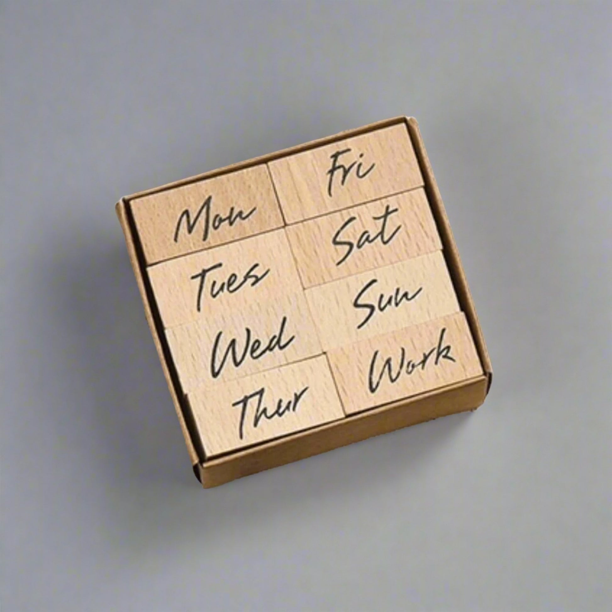 8 Pcs Monday to Sunday Diary Stamp Set - Oytra