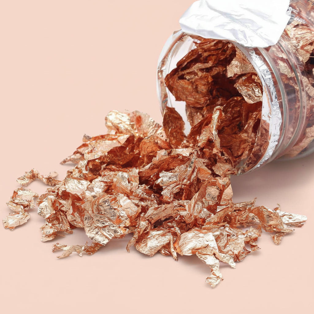 Rose Gold Imitation Gilding Flakes for Resin Art - Oytra