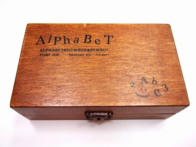 Vintage Alphabet Stamps 70 Letters - Oytra