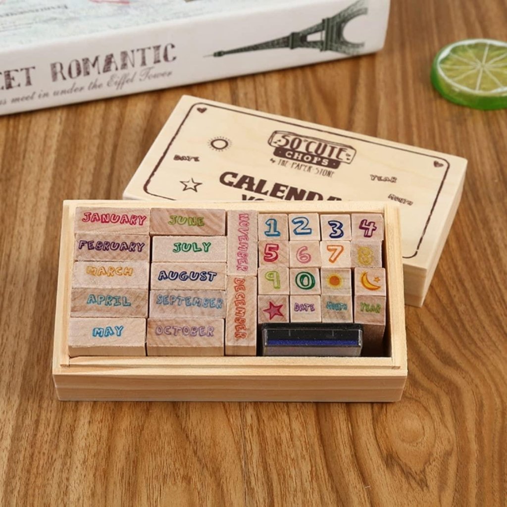 Calendar Stamp Set Number Month Day