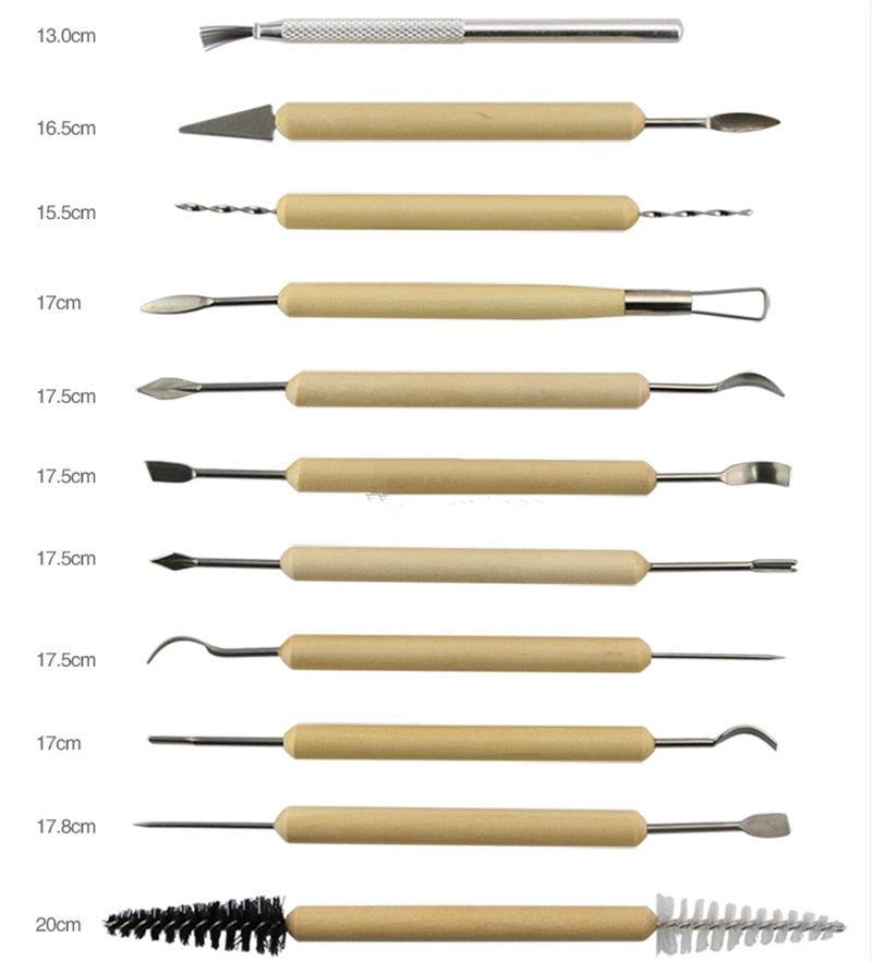 Ceramic and Pottery Clay Tools Set 11 pcs - Oytra