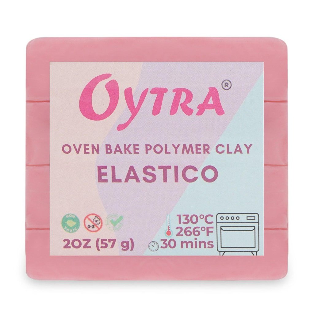 57 Grams (08 Baby Pink) Polymer Clay Oven Bake for Jewlery Making Elastico Series