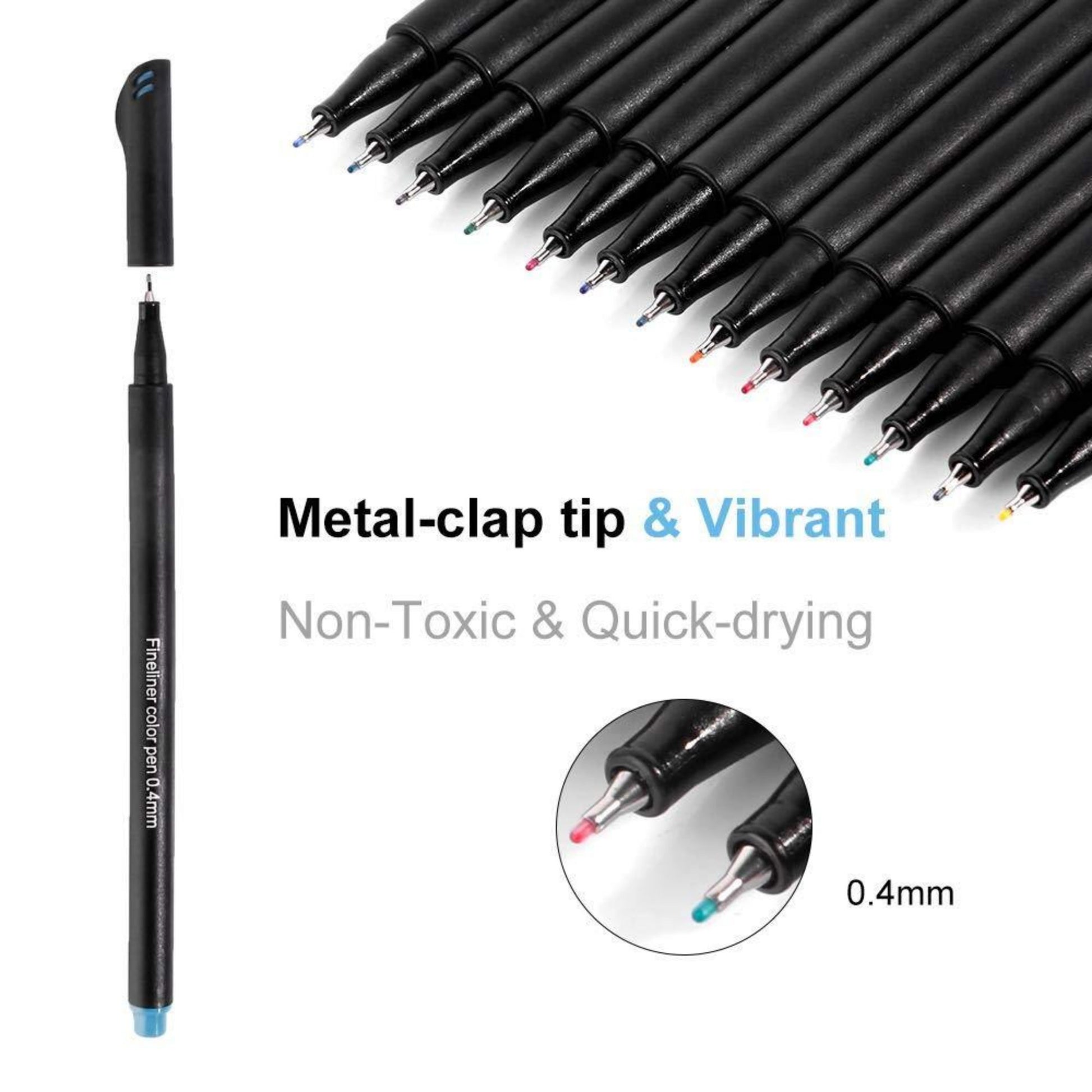 Fineliner Coloured Pens Pigment Based 0.4mm - Oytra