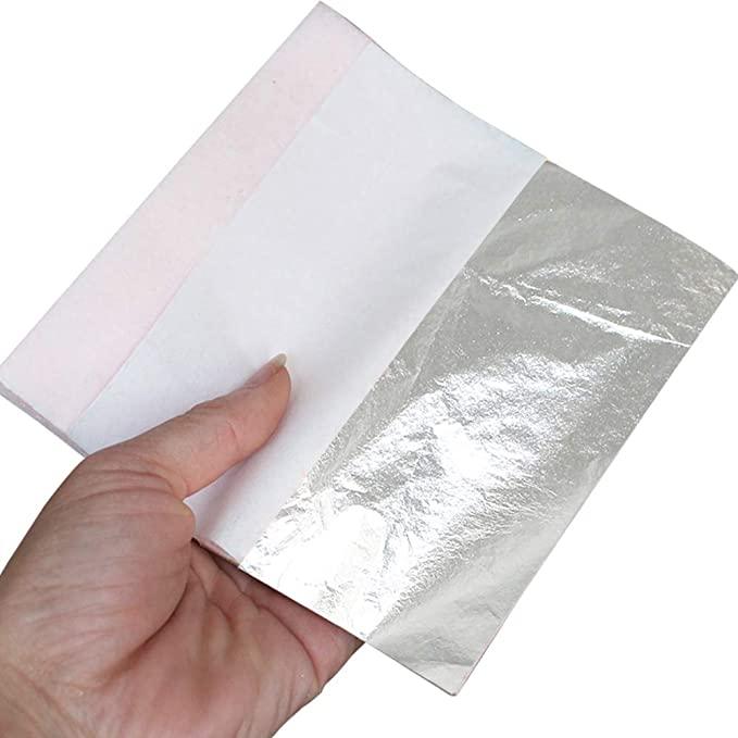Gilding Silver Foil 3X3 Inch 25 Sheets - Oytra