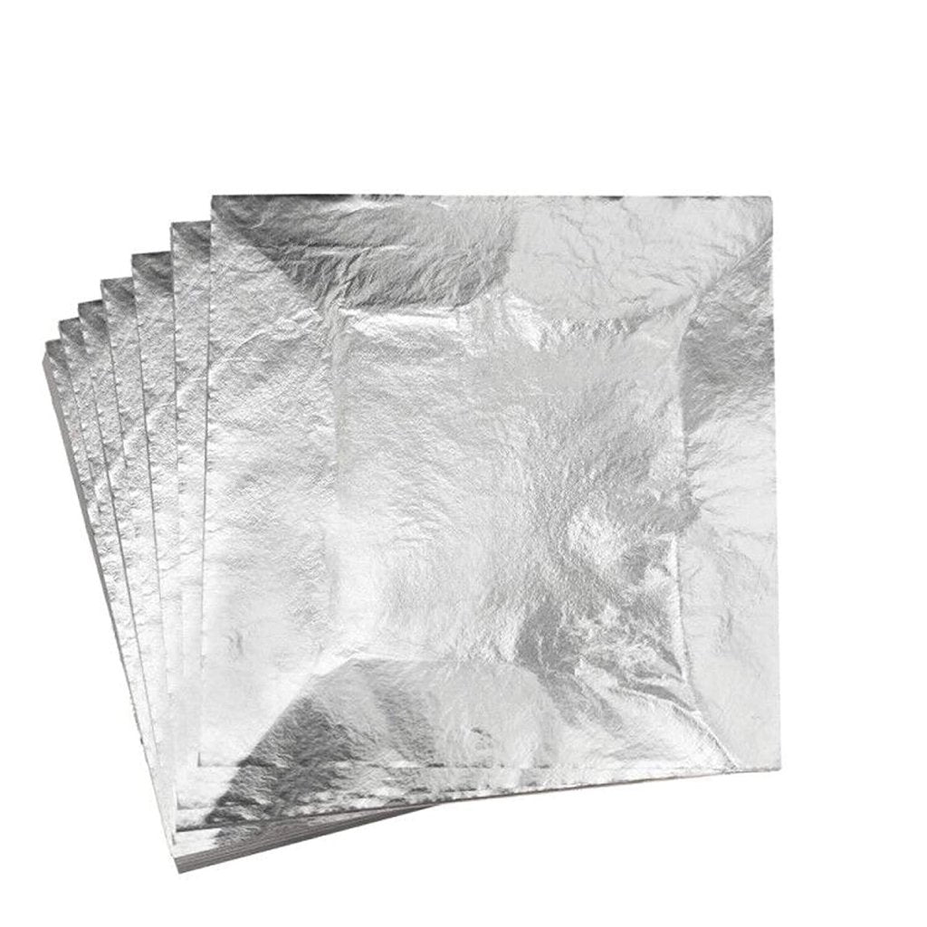 Gilding Silver Foil 3X3 Inch 25 Sheets - Oytra