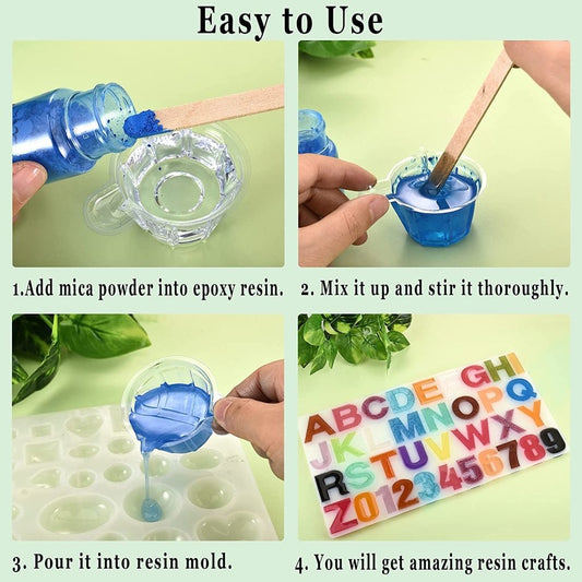 Mica Powder Set of 12 Colors