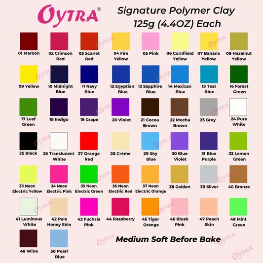 SIGNATURE Series Polymer Clay 125 Grams / 4.4 OZ - Oytra