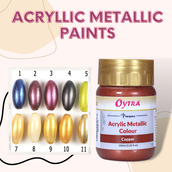 Milue Golden Silver Acrylic Paint Metallic Wall Paint Resin Pigments Craft  Supplies 