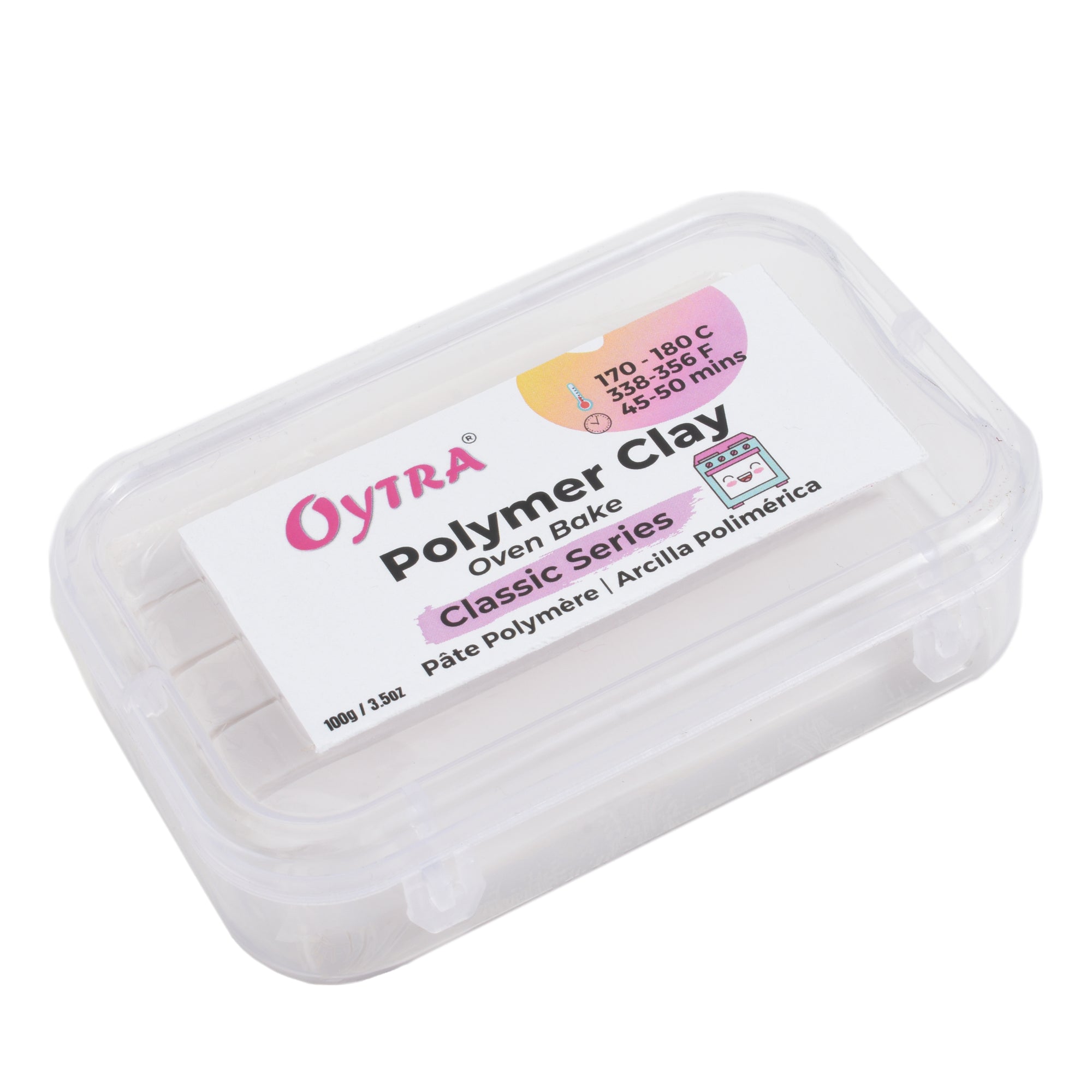 White Polymer Oven Bake Clay 100 Grams 01