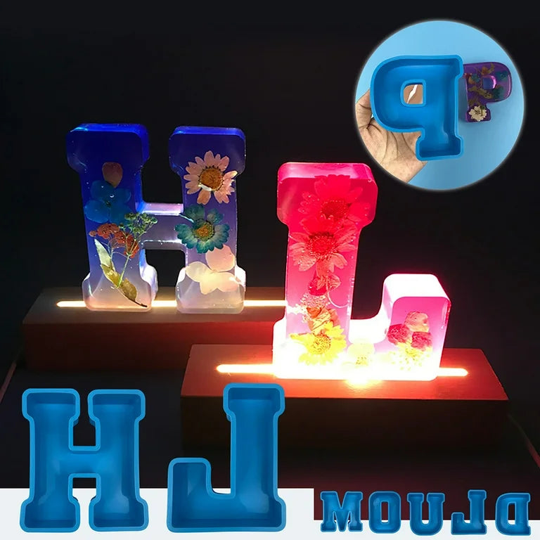 Alphabet 6 Inch Mould 22 Piece Resin Mould
