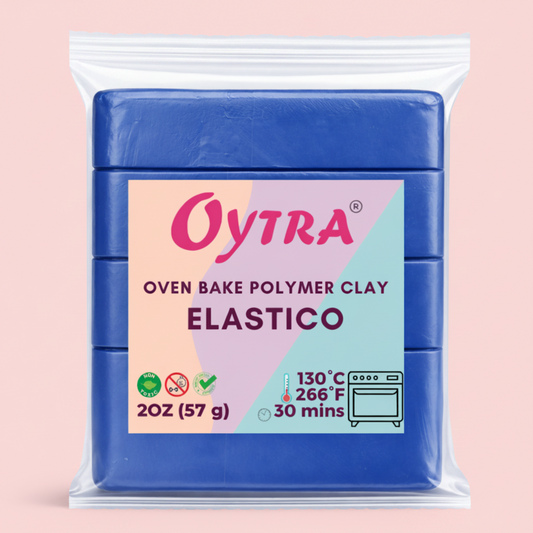 57 Grams (102 Dark Blue) Polymer Clay Oven Bake for Jewlery Making Elastico Series