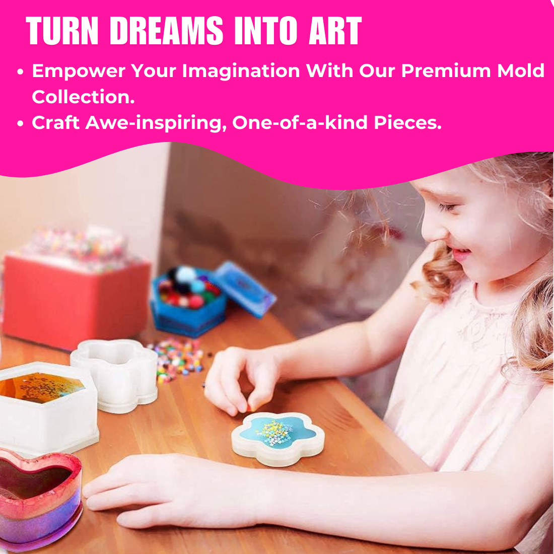 4 Pcs Gift Box Set Resin Mould SRN44