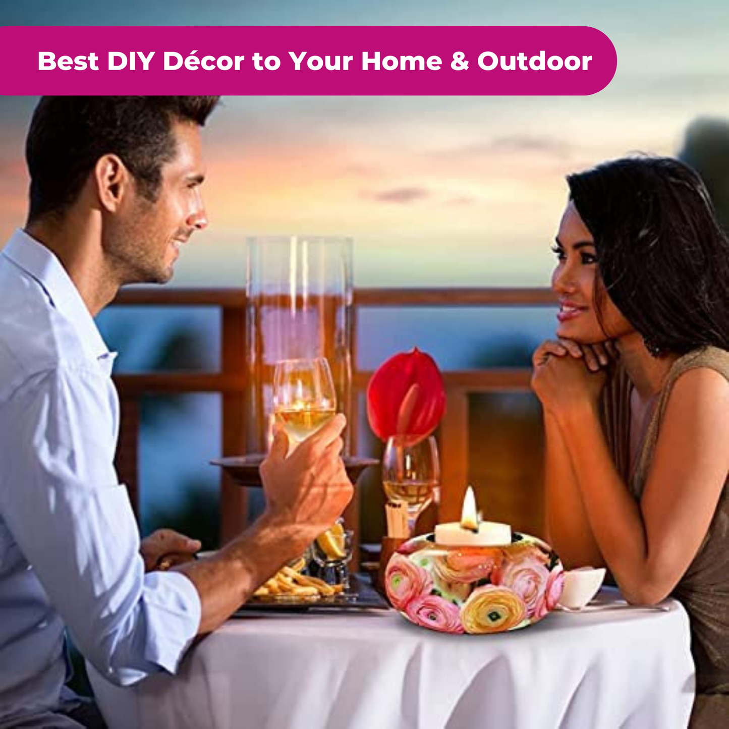 DIY Round Tealight Candle Holder Resin Mould