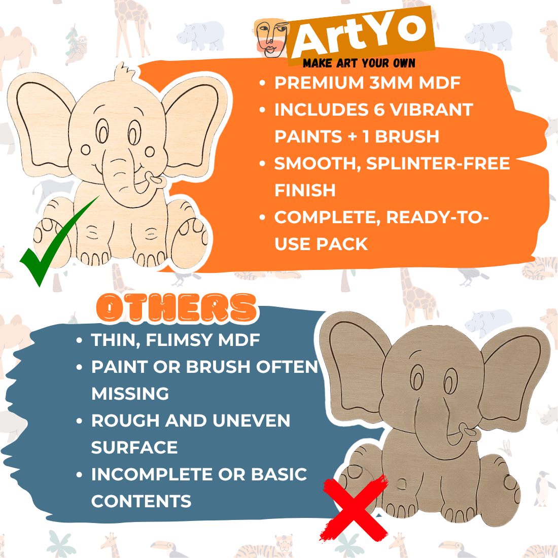 DIY MDF Painting Kit for Kids
