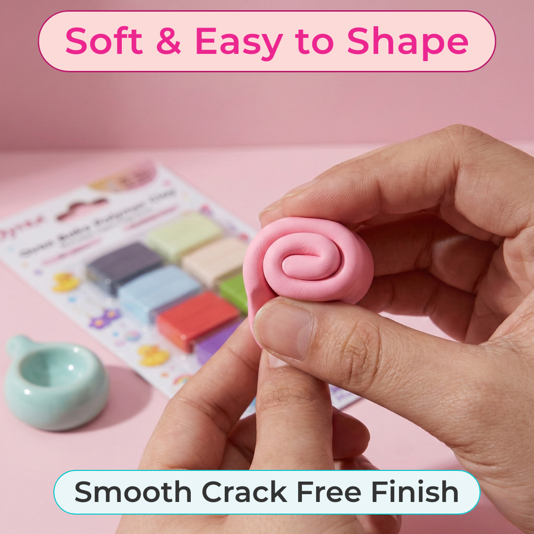 10 Color Polymer Oven Bake Clay Pastel Colors