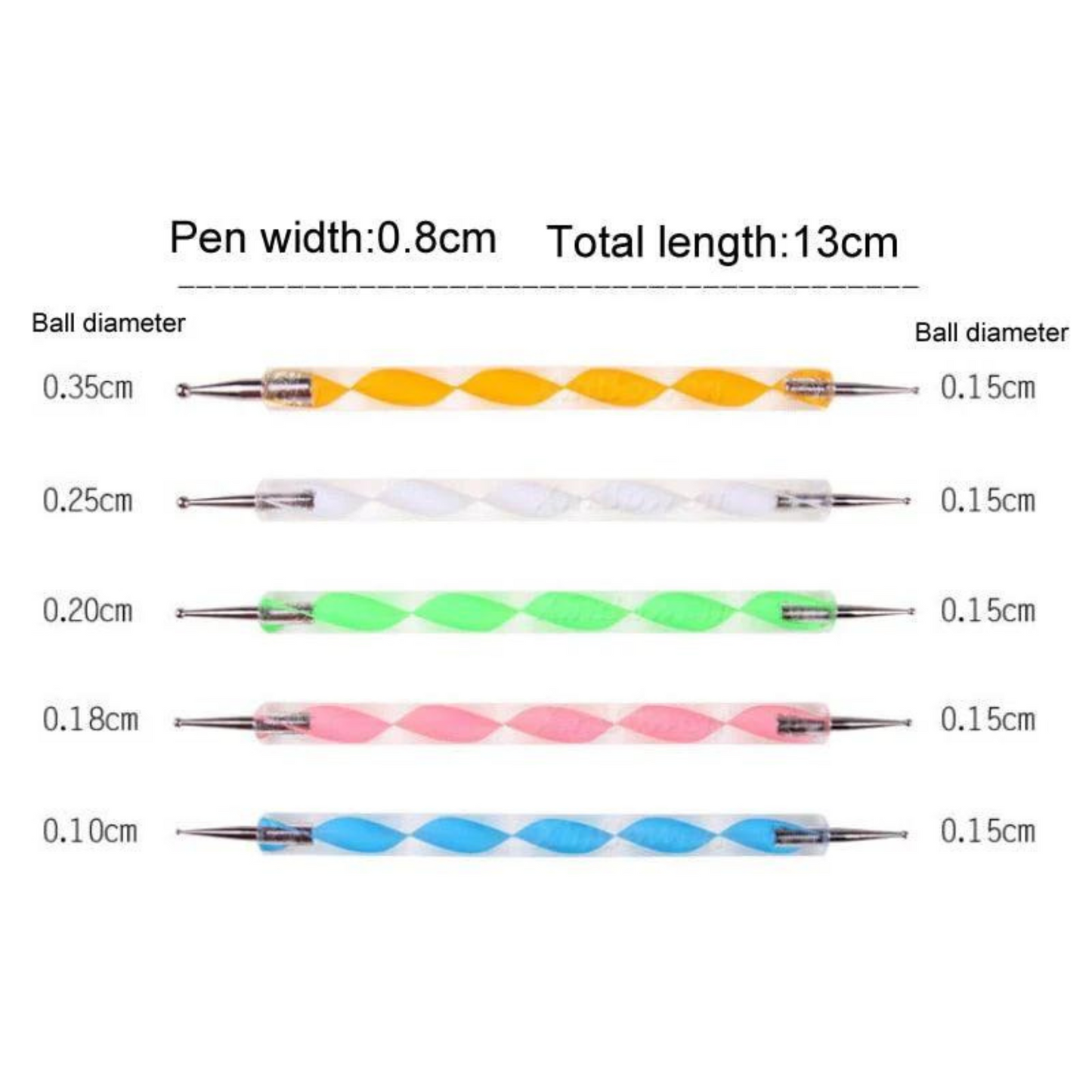 5 Piece Embossing Stylus Dotting Tool Set