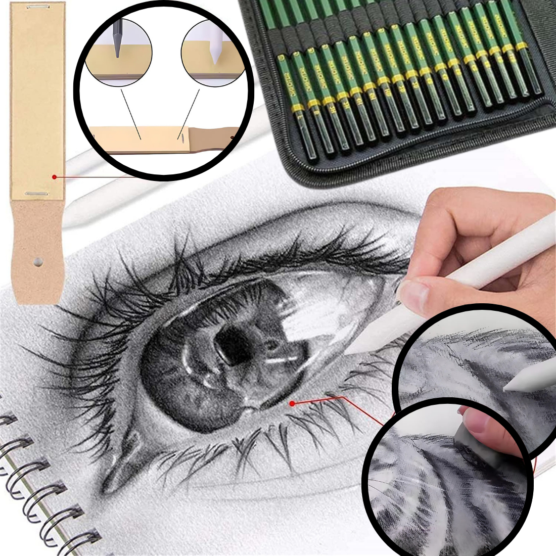 42 Pcs Professional Sketching Set